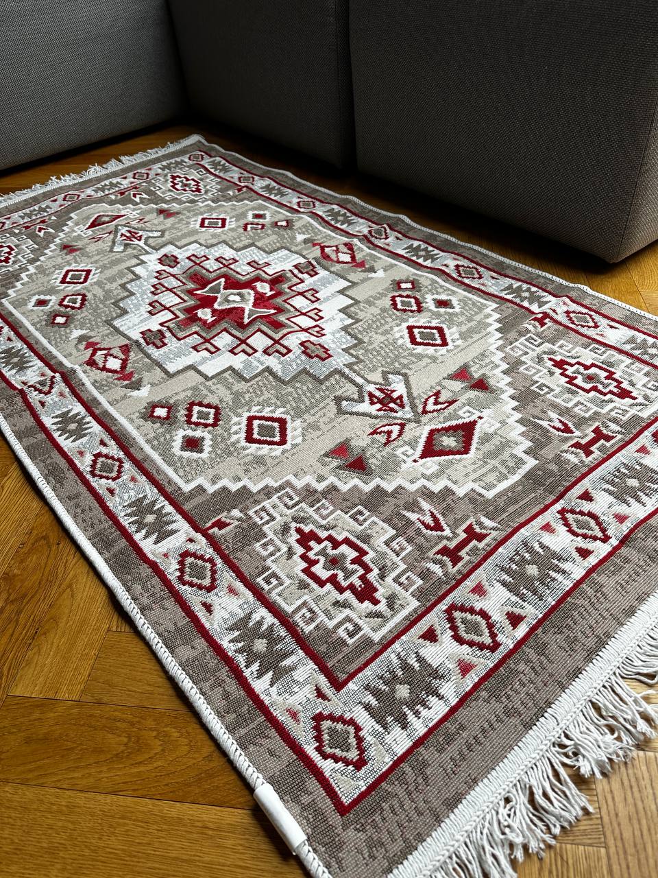 Double-sided flatweave rug Atlas Red