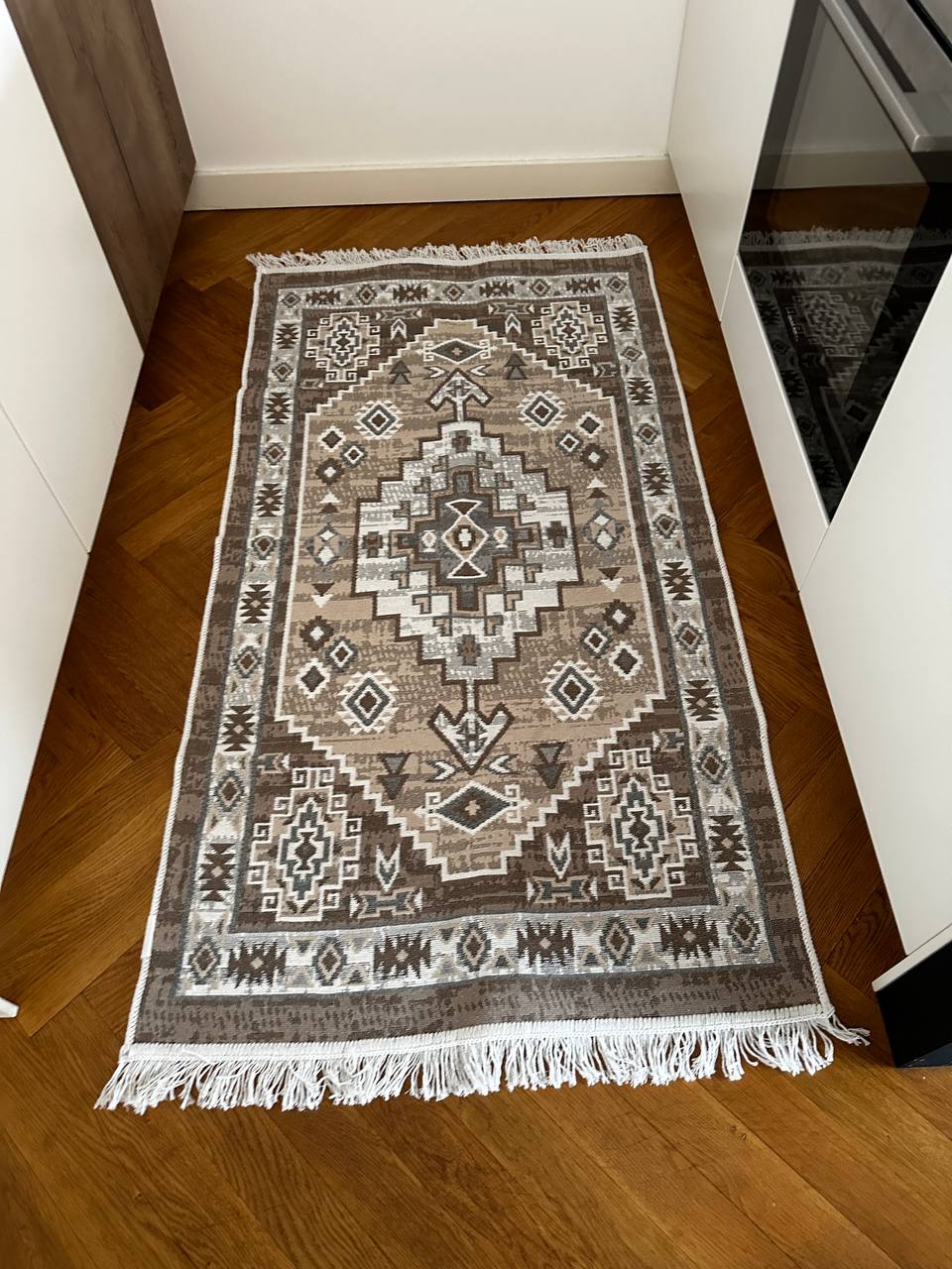 Double-sided flatweave rug Atlas Grey
