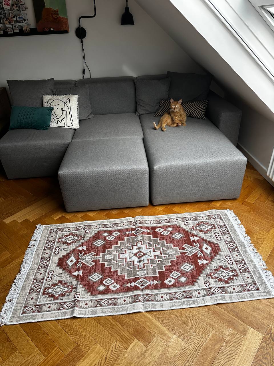 Reversible flat-woven rug Atlas Terra