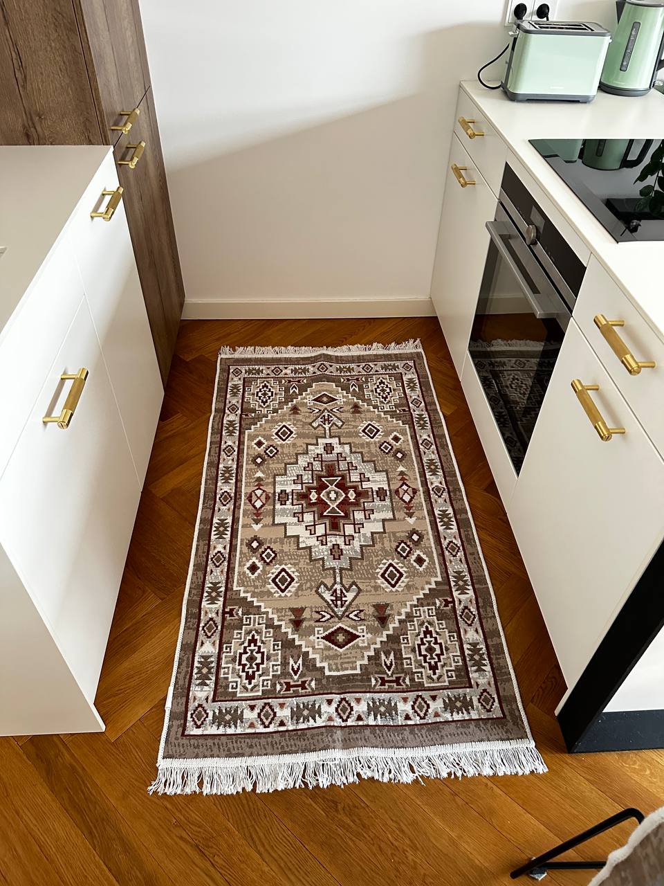 Reversible flat-woven rug Atlas Terra