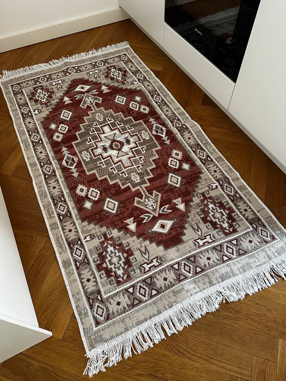 Reversible flat-woven rug Atlas Terra