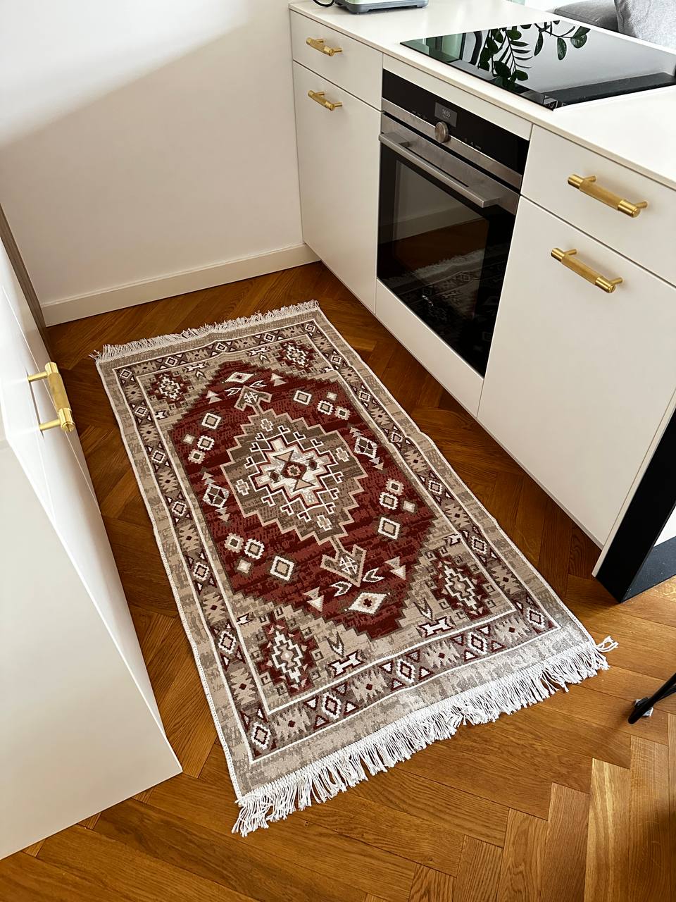 Reversible flat-woven rug Atlas Terra