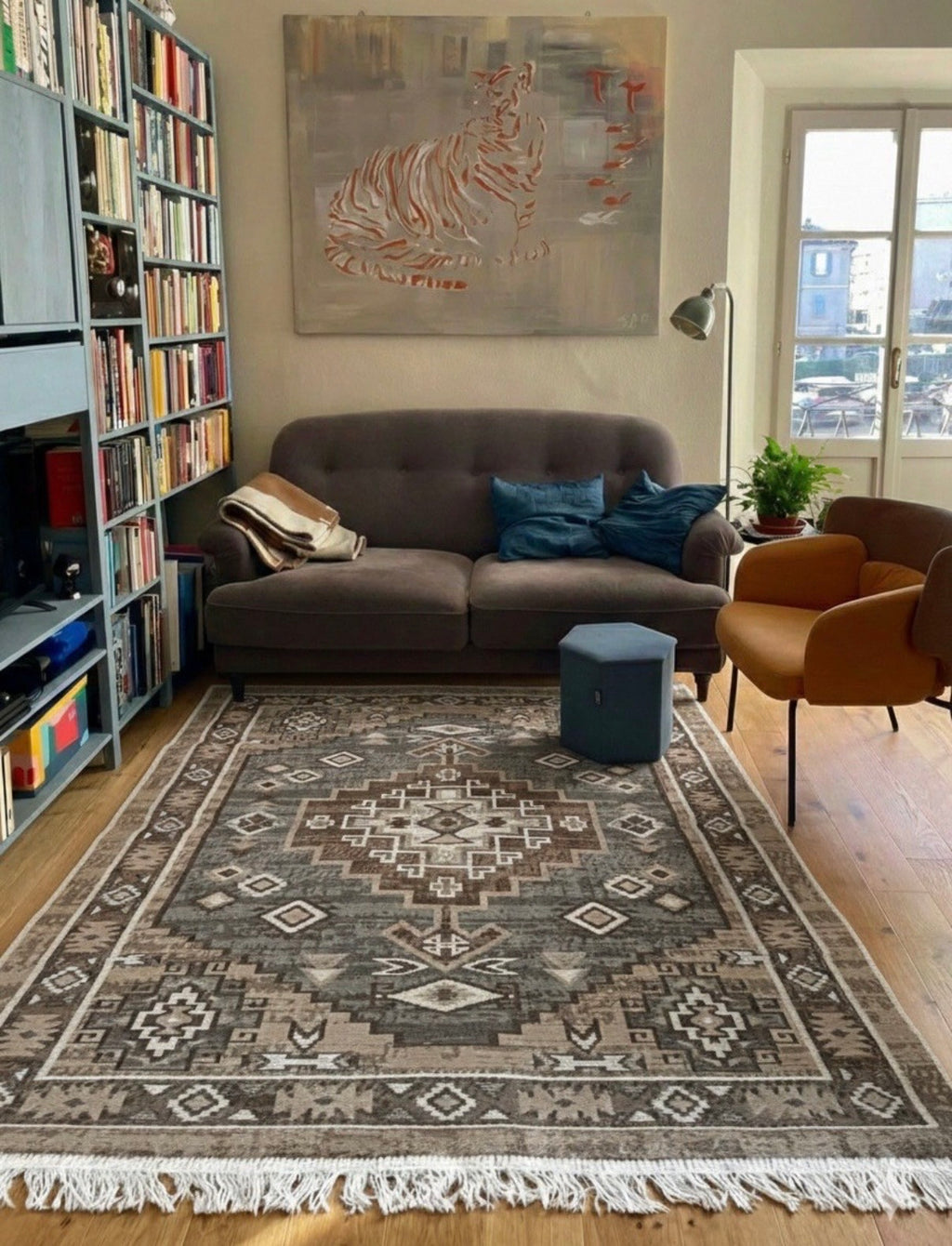 Double-sided flatweave rug Atlas Grey