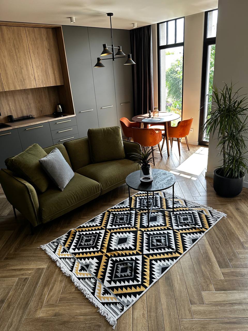Oboustranný koberec bez vlasu Honeycomb