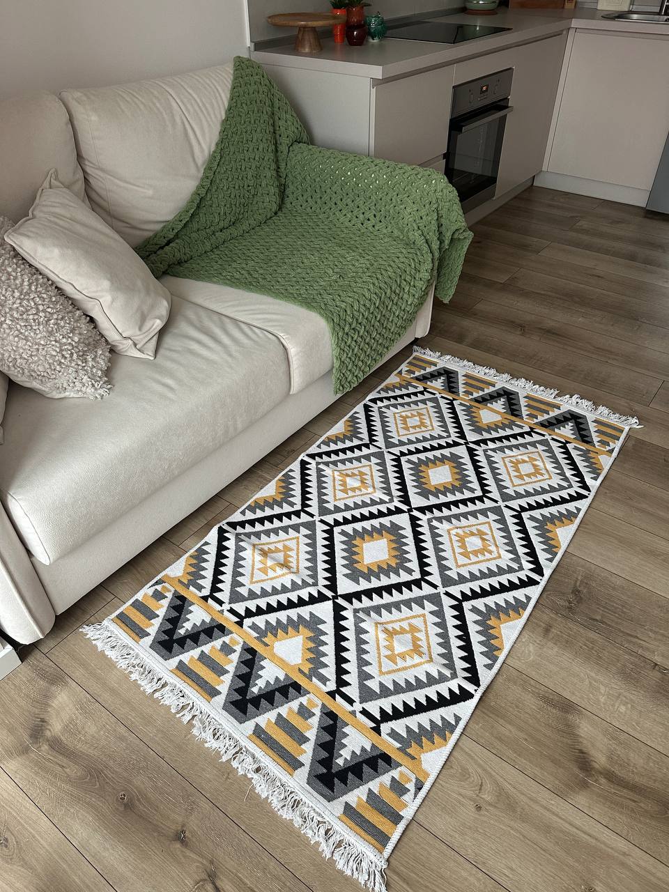 Oboustranný koberec bez vlasu Honeycomb