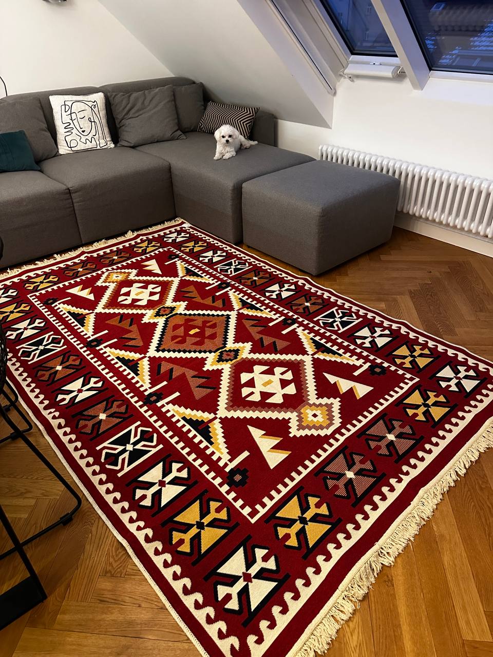 Oboustranný koberec bez vlasu Red+