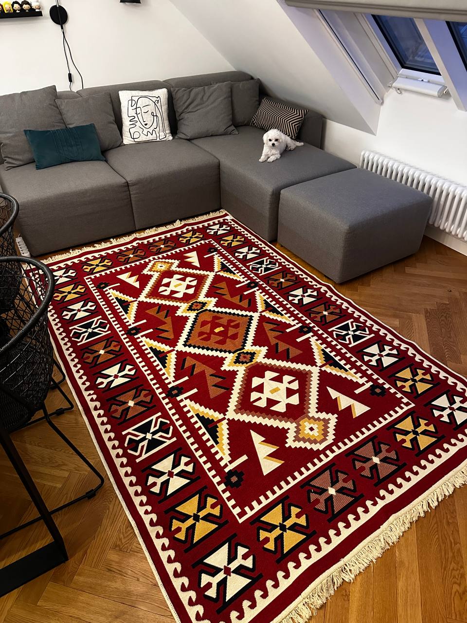 Oboustranný koberec bez vlasu Red+