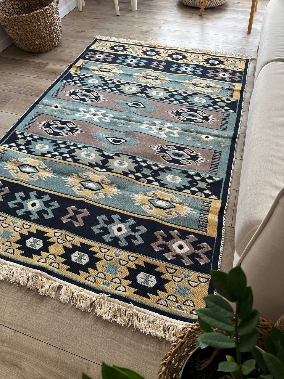 Oboustranný koberec bez vlasu Easter Green