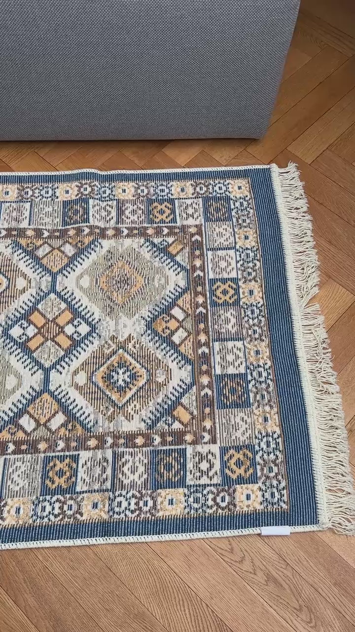 Oboustranný koberec bez vlasu Pysanka Blue